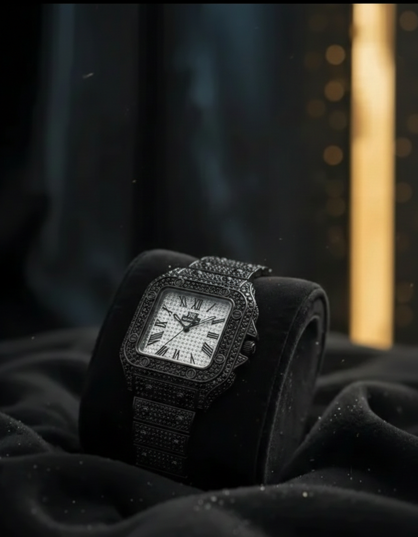 Luxury Diamond Studded Watch for Men - Fully Iced Out